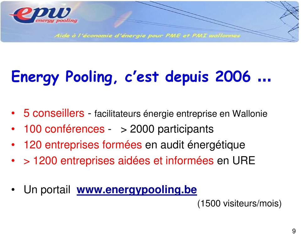 120 entreprises formées en audit énergétique > 1200 entreprises