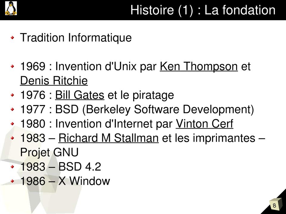 (Berkeley Software Development) 1980 : Invention d'internet par Vinton Cerf