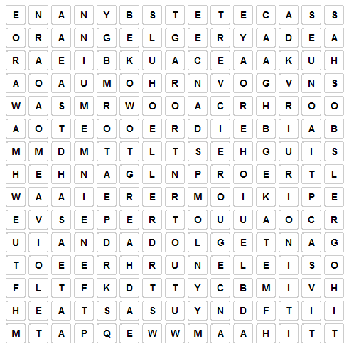 8. Find the colours in the word search below: Red White