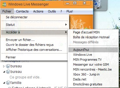 Si vous désirez l ouvrir manuellement par la suite cliquez sur Fichier accéder à Aujourd hui. Comment fonctionne Windows live Messenger?