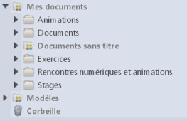 Le dossier "Modèles" sert à conserver les fichiers originaux Rappel des principaux Les documents Dans ce dossier tous les tableaux ouverts (fichiers créés "nomdufichier.