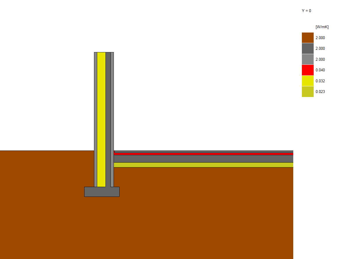 Liaison avec un plancher bas dallage On considère un dallage en béton plein d épaisseur 15 cm isolé en sous-face sur toute sa surface, et sous chape flottante sur isolant.