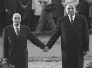 La France et l'allemagne les piliers de la Communauté européenne Gal de Gaulle Chancelier allemand Adenauer F.