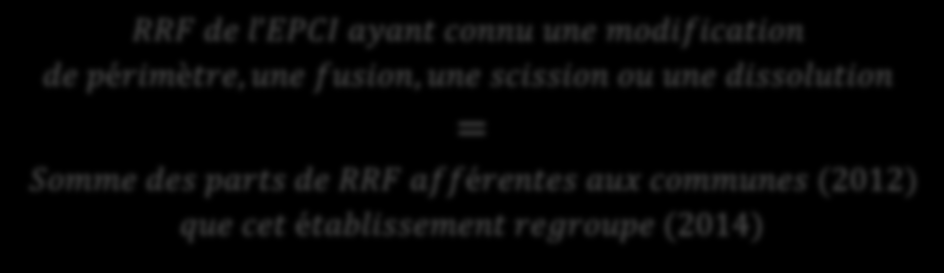 Afin d isoler cette «part communale» de RRF, il faut procéder en trois temps : Calculer le prorata de RRF d une commune dans l ensemble des RRF de toutes les communes de son EPCI d appartenance en