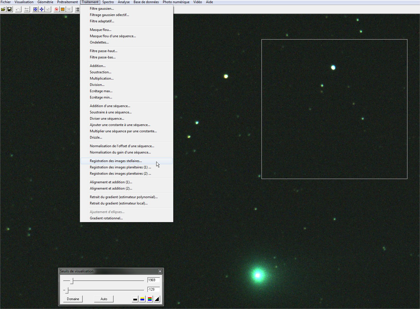 IRIS - Traitement des images de cométe http://ti oastro.free.