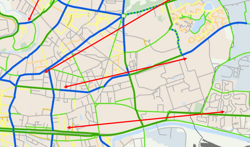 I- Enjeux L axe constitué par les Avenues du Professeur Charles Foulon et des Buttes de Coësmes constitue une radiale majeure du réseau cyclable structurant du plan Vélo 2020 de la Ville de Rennes.