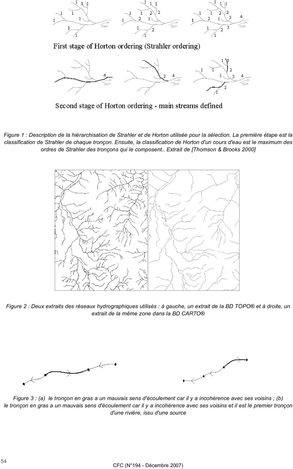. Extrait de [Thomson & Brooks 2000] Figure 2 : Deux extraits des réseaux hydrographiques utilisés : à gauche, un extrait de la BD TOPO et à droite, un extrait de la même zone dans la BD