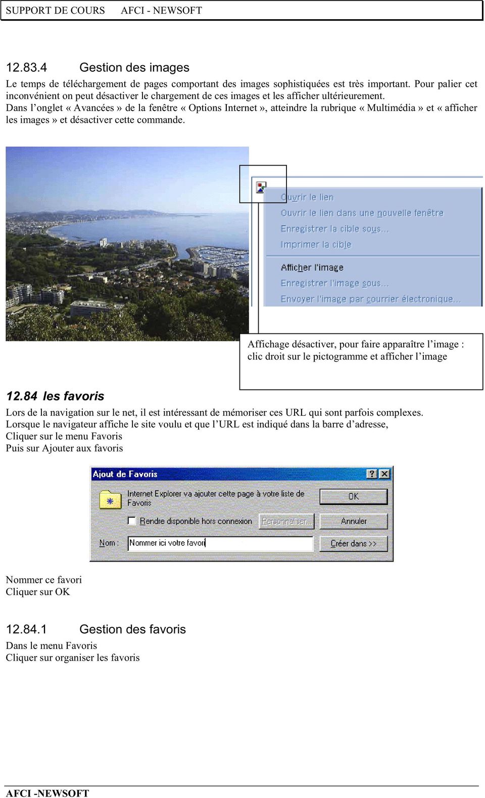 Dans l onglet «Avancées» de la fenêtre «Options Internet», atteindre la rubrique «Multimédia» et «afficher les images» et désactiver cette commande.