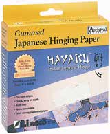 Produits pour le Montage Spéciales charnières Papier japon fabriqué à la main 100% kozo.