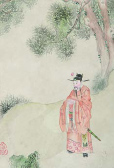 157 157 - Album de 22 peintures à l encre et couleurs sur papier Chine, dynastie Qing, fin du XIXème-début du XXème siècle.