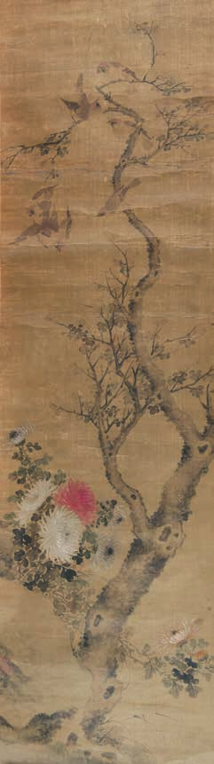 164 164 - Deux peintures à l encre et couleurs sur papier Chine, dynastie Qing, XIXème siècle. La première représentant des courtisanes, la seconde des musiciennes ; accidents.