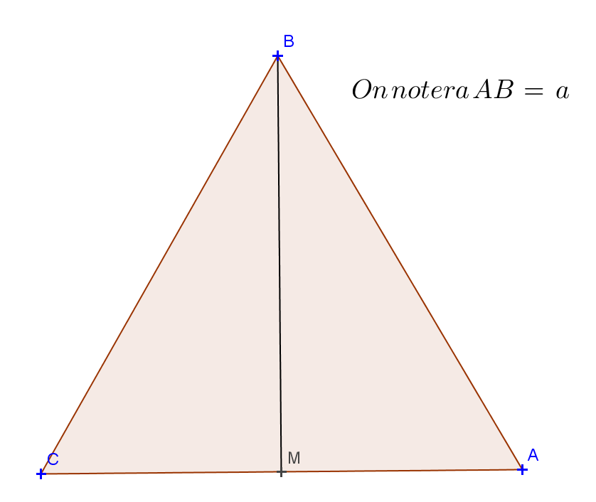 4. Exercices non corrigés. ) ABC est un tringle équiltérl de côté noté. M est le milieu du segment [AC]. 1. Clculer les mesures des ngles du tringle ABM en justiint.. Démontrer que cos(0 ).