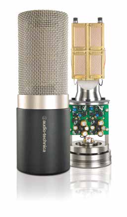 50 series microphones haut de gamme pour studio AT5040 L AT5040 est un microphone statique qui offre une musicalité, un réalisme profond, une grande présence et un son très pur.