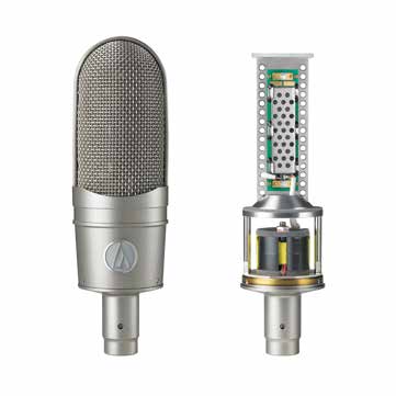 40 series microphones de précision pour studio AT4080 figure-en-huit Avec l AT4080, Audio-Technica a réussi à restituer le son des microphones à ruban tant recherché tout en résolvant le problème de