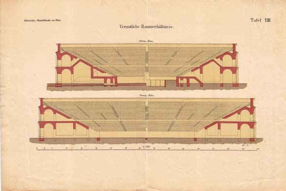 Fig. 71 Restitution de l élévation de l amphithéâtre de Metz (Schramm,