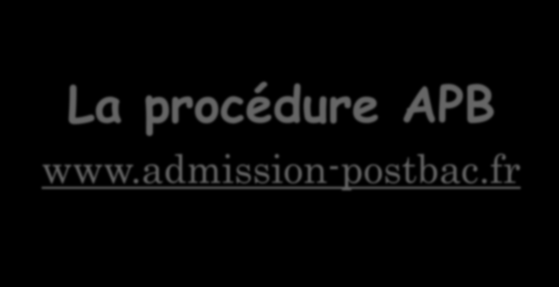 La procédure APB www.