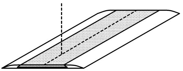 Pose de profilé alu plat Antidérapant PRS 37/5 T.V.R Schéma de pose : Poser et maintenir le PLAT ALU PRS 37/5 T.V.R sur la lame.