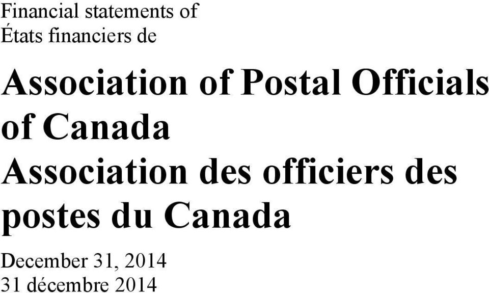 Officials of Canada des postes du