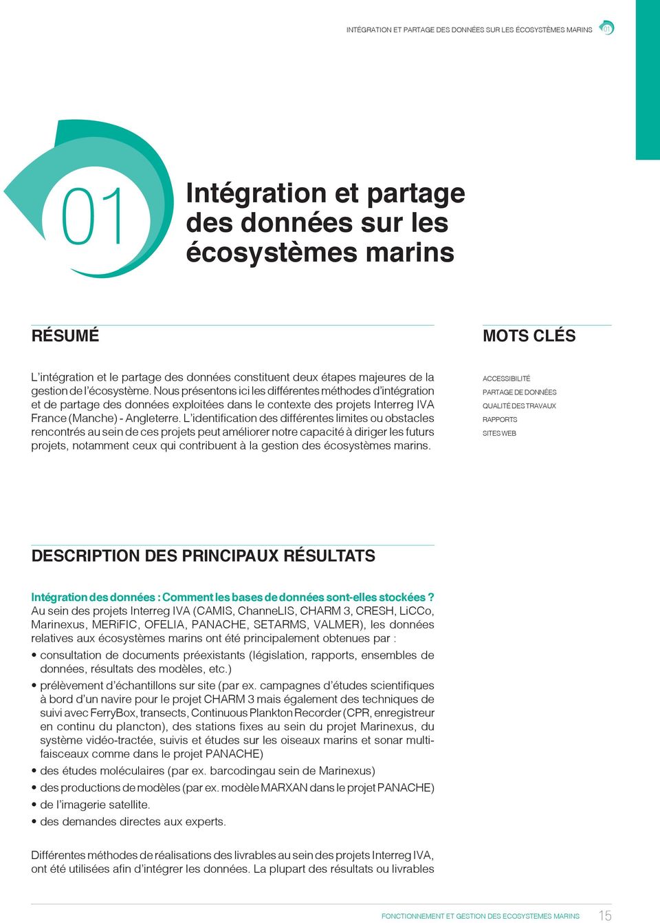 Nous présentons ici les différentes méthodes d intégration et de partage des données exploitées dans le contexte des projets Interreg IVA France (Manche) - Angleterre.