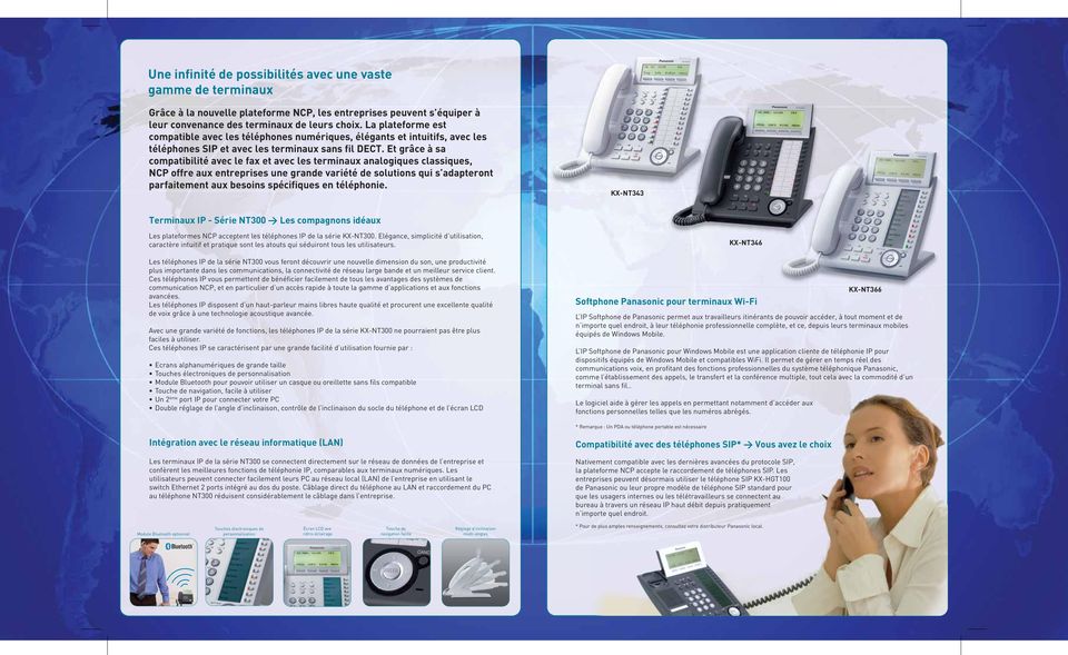 Et grâce à sa compatibilité avec le fax et avec les terminaux analogiques classiques, NCP offre aux entreprises une grande variété de solutions qui s adapteront parfaitement aux besoins spécifiques