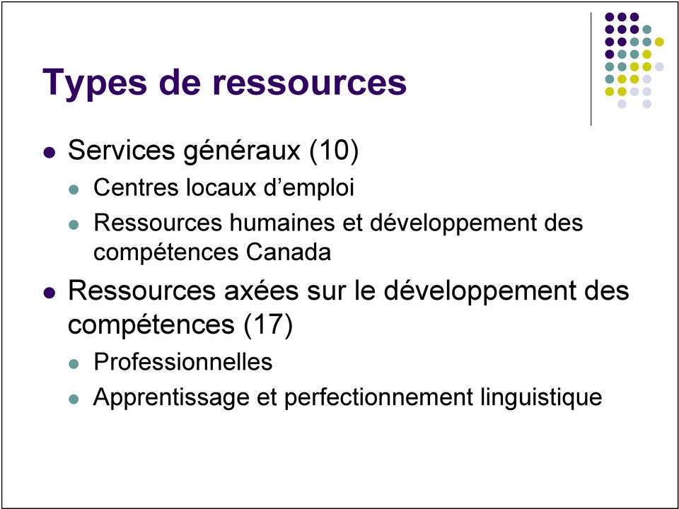 Canada Ressources axées sur le développement des compétences