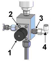 Injecteur : - Démonter le mélangeur statique (8) (Cf : Mélangeurs statiques), - Dévisser les raccords (7), - En utilisant une clé à douille de 6 mm, libérer l'injecteur (6) en tournant l écrou (5)