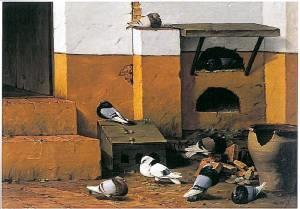 028-José RUIZ BLASCO-Pigeonnier- 1878-102,5x148-Malaga, Hôtel de