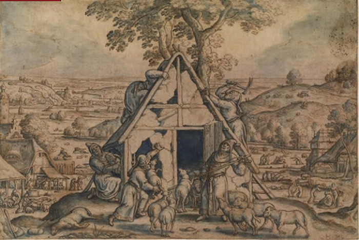 Les mauvais bergers d Israël Hans Bol (1534-1593), Le mauvais berger, dessin Courtauld, Institute of Art Gallery, London Ici, dans ce dessin du mauvais berger, est évoqué le texte de Ézéchiel, sur