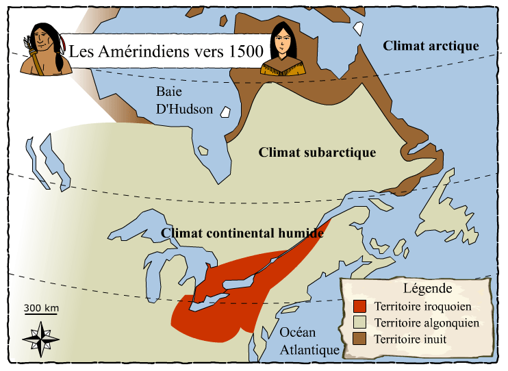 Climat et territoire Algonquiens Les Algonquiens vivent sur un territoire canadien situé au NORD du Québec.