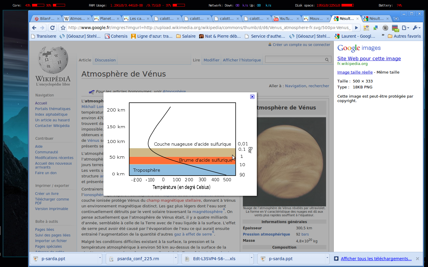 II Dynamique atmosphère mars/1 profil vertical mars vénus Il n'y a pas de vie sur Mars =>