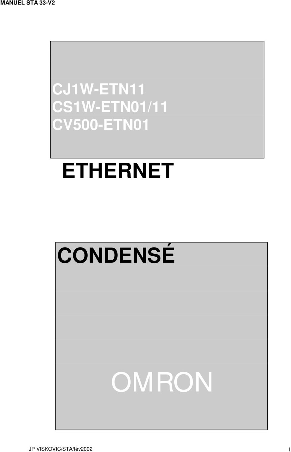 CV500-ETN01 ETHERNET