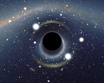 Un trou noir est un objet massif. Son champ gravitationnel est si intense qu il empêche toute forme de matière, de rayonnement de s en échapper. Il n émet pas de lumière et donc est invisible.