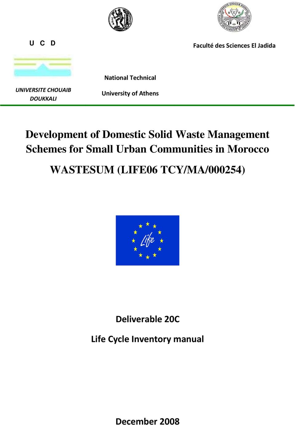Waste Management Schemes for Small Urban Communities in Morocco