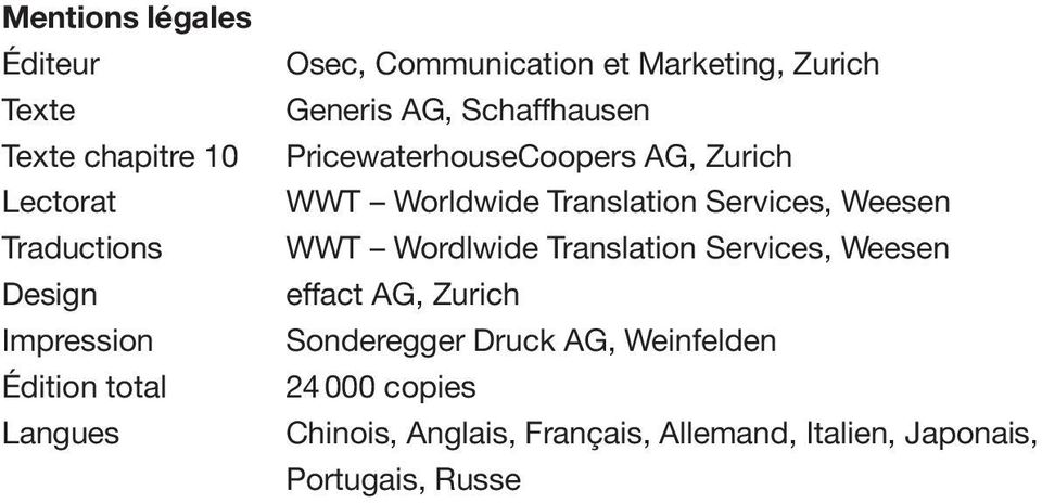 WWT Worldwide Translation Services, Weesen WWT Wordlwide Translation Services, Weesen effact AG, Zurich