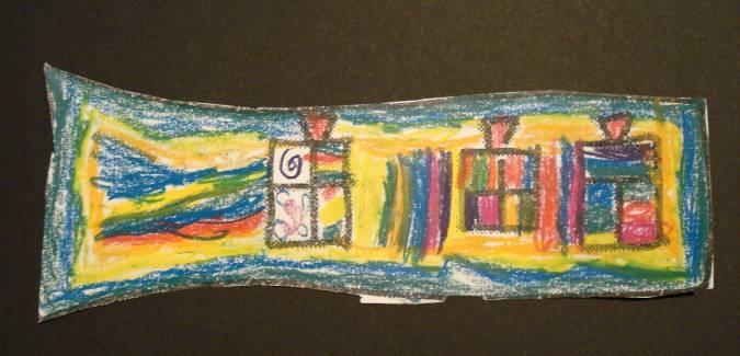 Prolongement ou activité pour les plus rapides Les enfants reçoivent un extrait d un tableau de Hundertwasser. Ils doivent le compléter en faisant des lignes brisées et souples.