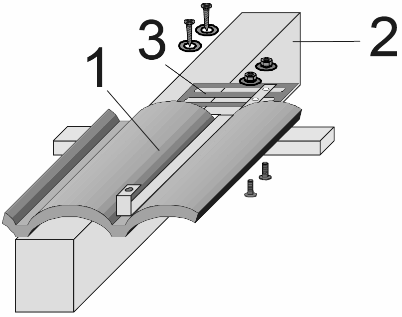 Montage des crochets de toits sur chevrons (exemple pour 2 capteurs) «en haut» monté 3 rangées minimum 2,06 à 2,08m «en bas» monté Dépassement du rail Largeur du champ de capteurs Dépassement du rail