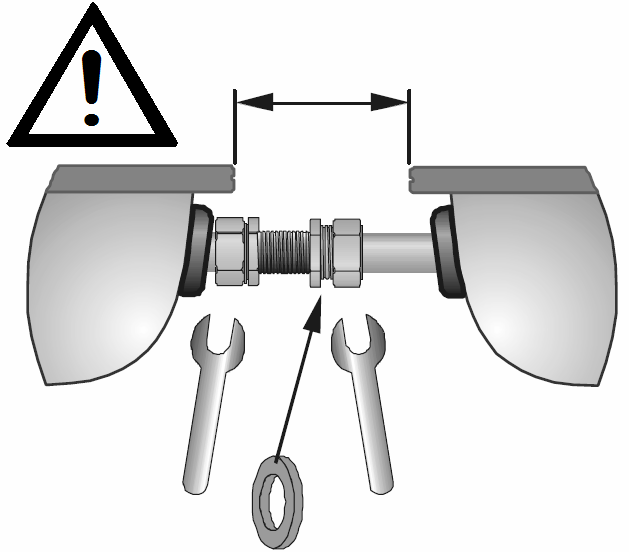 MONTAGE SUR TOITURE MONTAGE DES CAPTEURS Rallongement du rail pour de 3 ou 4 capteurs. Si plus de 3 capteurs doivent être installés, les rails de doivent être rallongés comme indiqué sur le schéma.