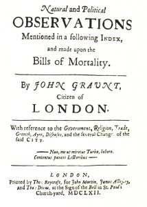 Un peu d histoire Les débuts de la démographie John Graunt (1620-1674) et William Petty (1623-1687) Rythme de croissance de la population londonienne Système pour prévenir l apparition de la