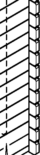 6 (,8x75) x Veillez à ce qu il y ai assez d espace entre l extrémitié supérieure des lattes de tempête et le toit pour éviter le contact avec le toit lorsque les murs s abaissent.