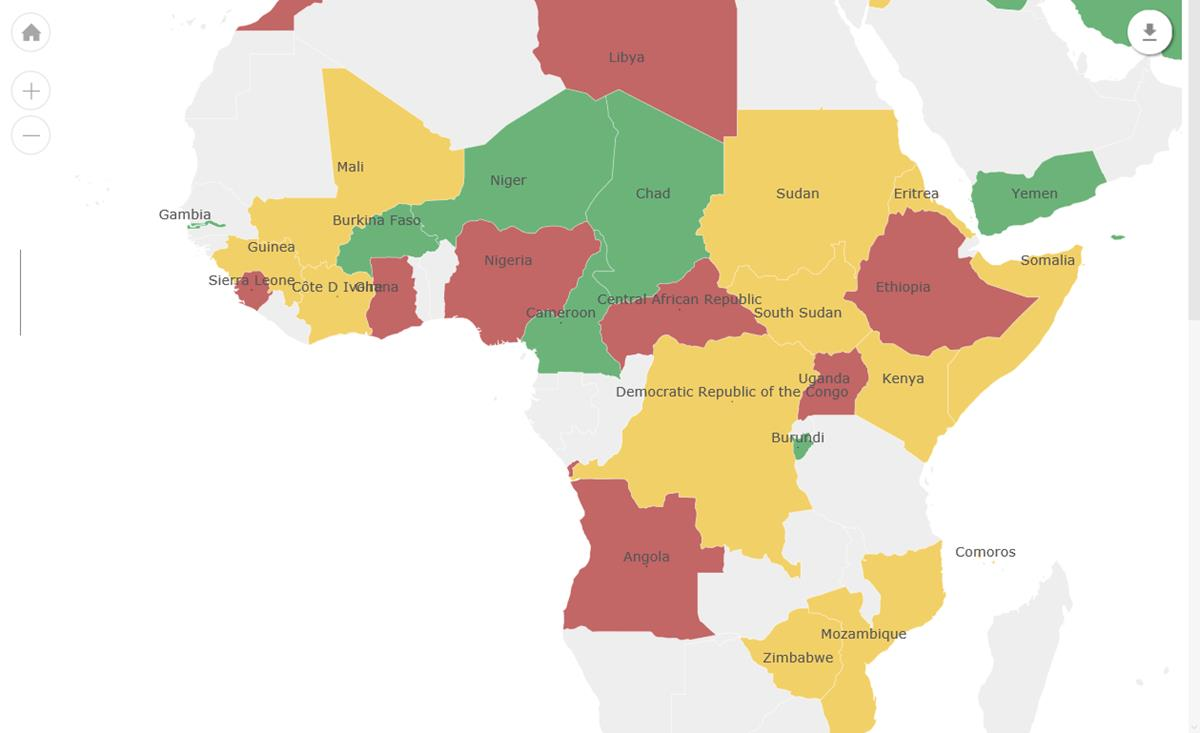 La carte ci-dessous les pays ayant bénéficiés du ERP (en vert), ceux qui vont