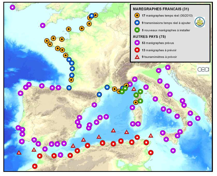 Contribution aux réseaux d alertes aux tsunamis Les marégraphes, qui enregistrent les vagues du tsunami le long des côtes, permettent de confirmer ou non l arrivée d un tsunami.