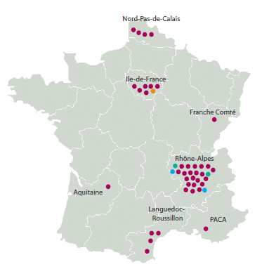 Un réseau national Une cinquantaine d établissements en France.
