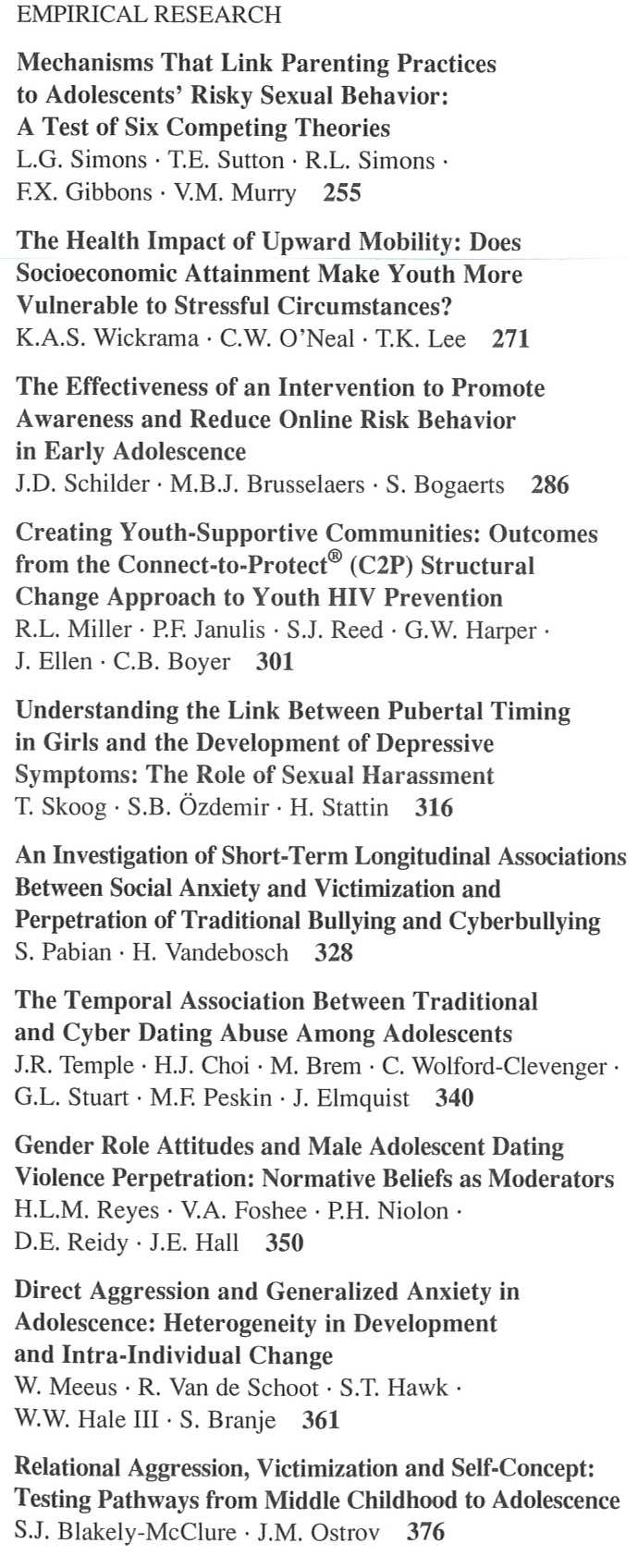Journal of youth and