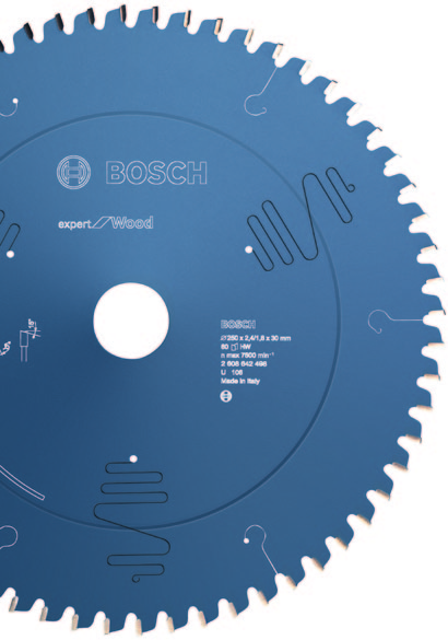 10 Lames de scie circulaire Présentation générale Accessoires Bosch Informations produit permanentes sur la lame de scie circulaire Un réaffûtage simplifié!