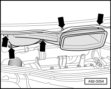 Page 6 sur 25 Tirer le canal d'air frais vers l'avant, le basculer avec un mouvement de rotation vers le côté droit du véhicule et l'extraire.