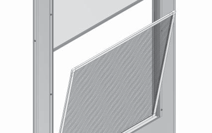 Make certain top of insect screen is below the bottom of the stationary window and laying flush with the stationary window unit. STEP 3A OUTER TRACK PIN INSECT STEP 3B STATIONARY INSECT 4.