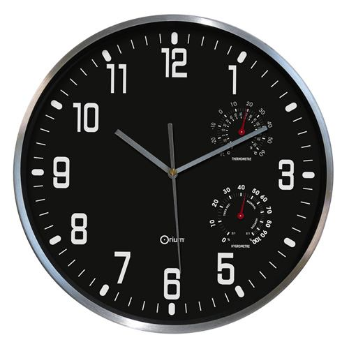 Horloge à la fois tendance par son entourage aluminium et son cadran et à la fois technique par ses