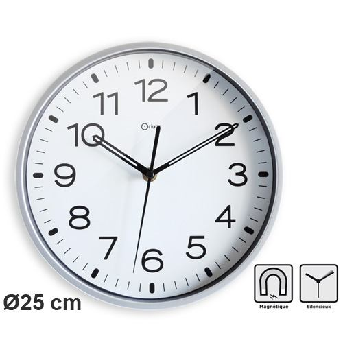 Horloge silencieuse magnétique Réf. 11902 Horloge magnétique RC Ø2cm Réf. 11903 Horloge RC avec carillon Réf.