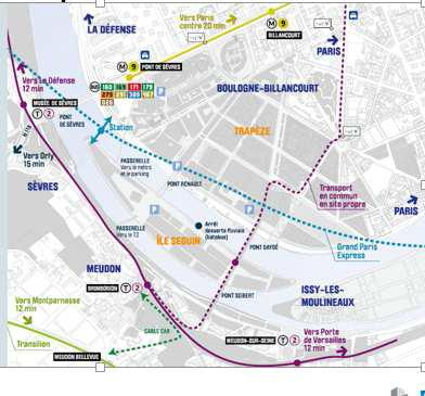 ACCES Accès transport en commun : - Ligne 9 du métro, ligne de tramway T 2, 16 lignes de bus. - A proximité immédiate, 3 stations de Vélib, et des stations Autolib en cours d installation.