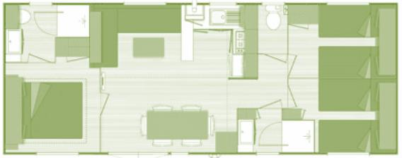 3 chambres - 34 m² Prestation PREMIUM Draps fournis et lits faits à l arrivée Linge de toilette